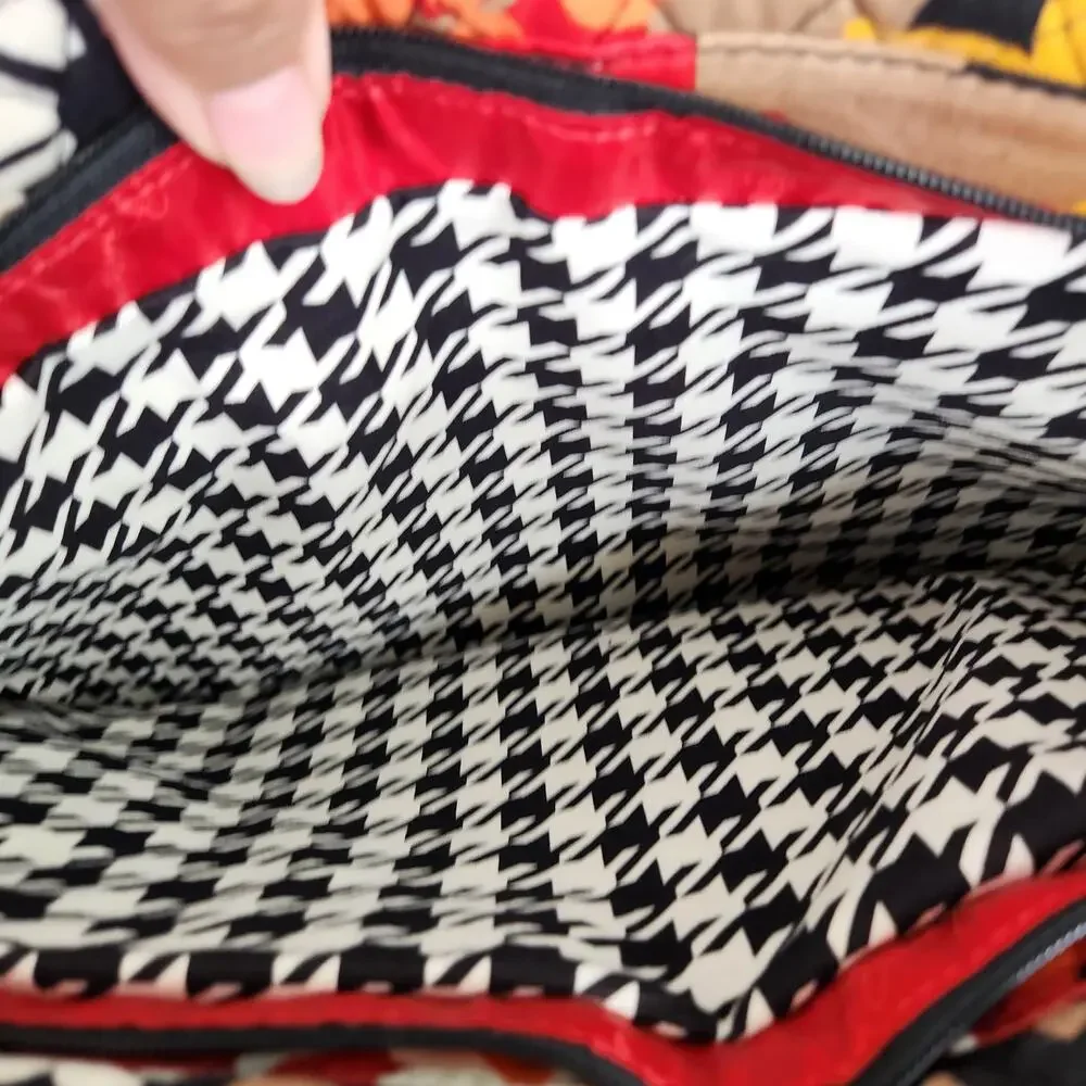 Vera Bradley Laptop Carryall Bittersweeat Floral Pattern Retired Houndstooth